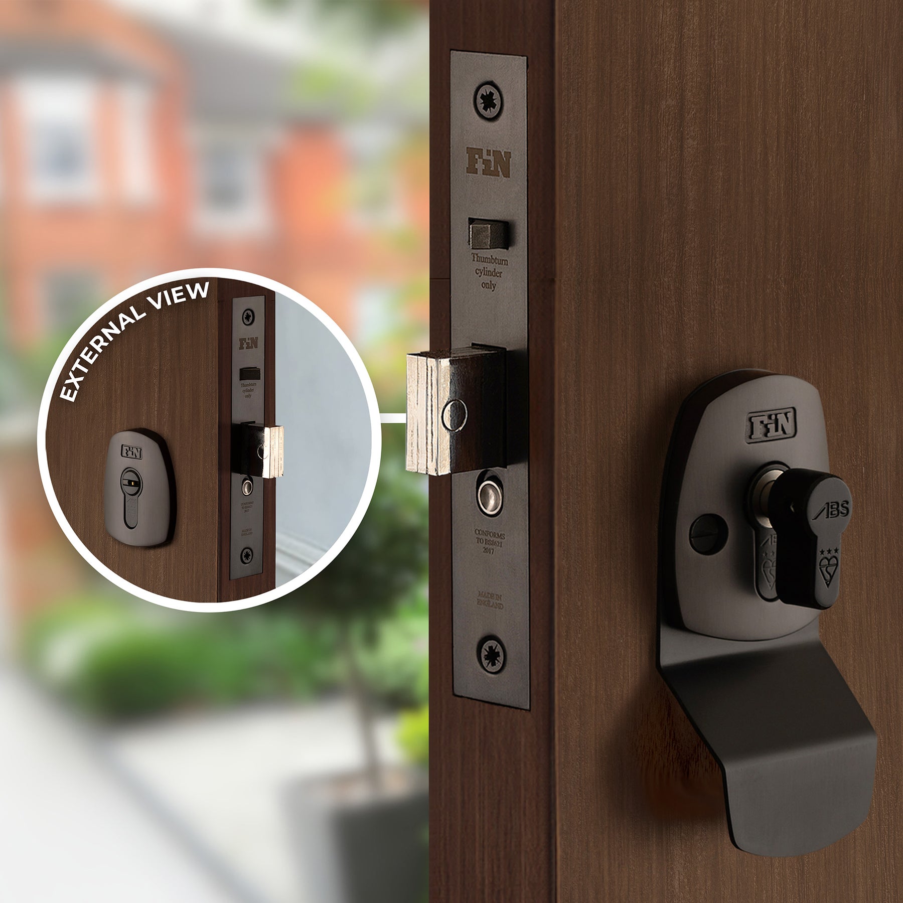 Deadbolt R6h Auto Deadbolt Nightlatch - Matt Bronze – FinFort Locks