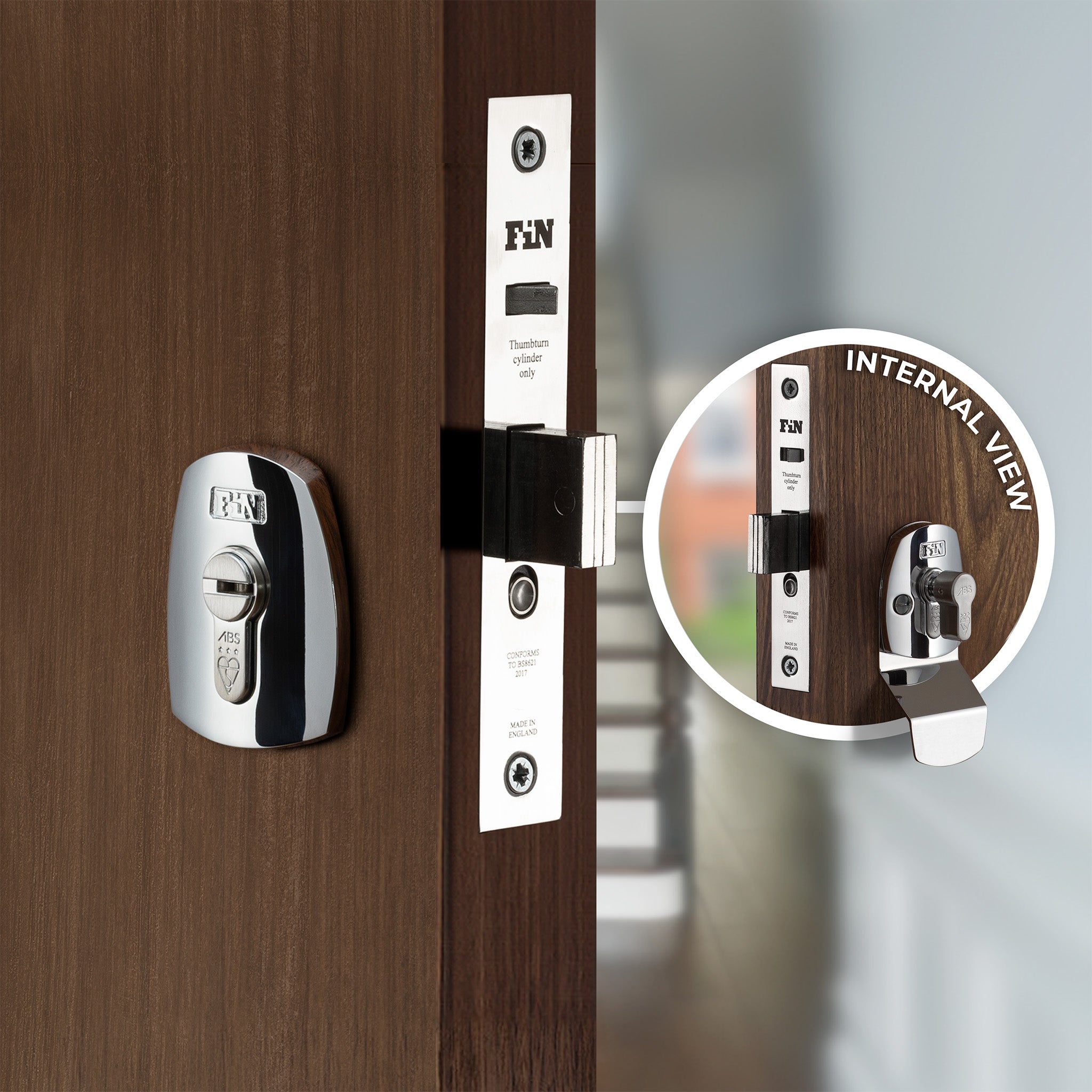 Auto Deadbolt Nightlatch - Polished Chrome – FinFort Locks