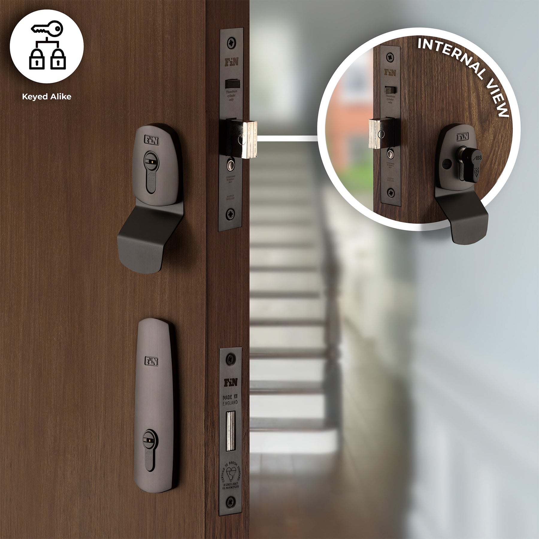 Dual Door Lock Set - Matt Bronze – FinFort Locks