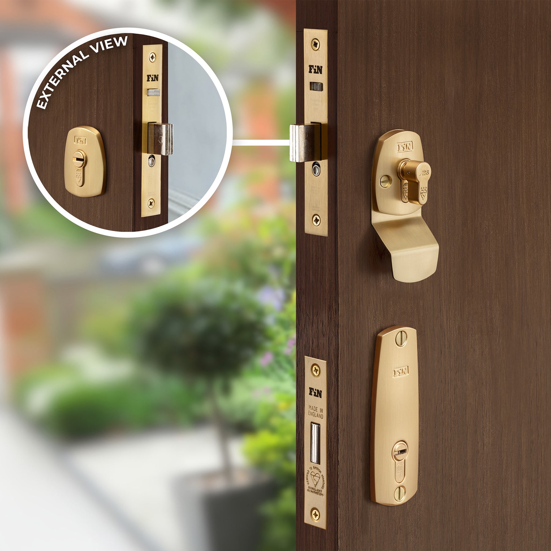 Dual Door Lock Set - Satin Brass – FinFort