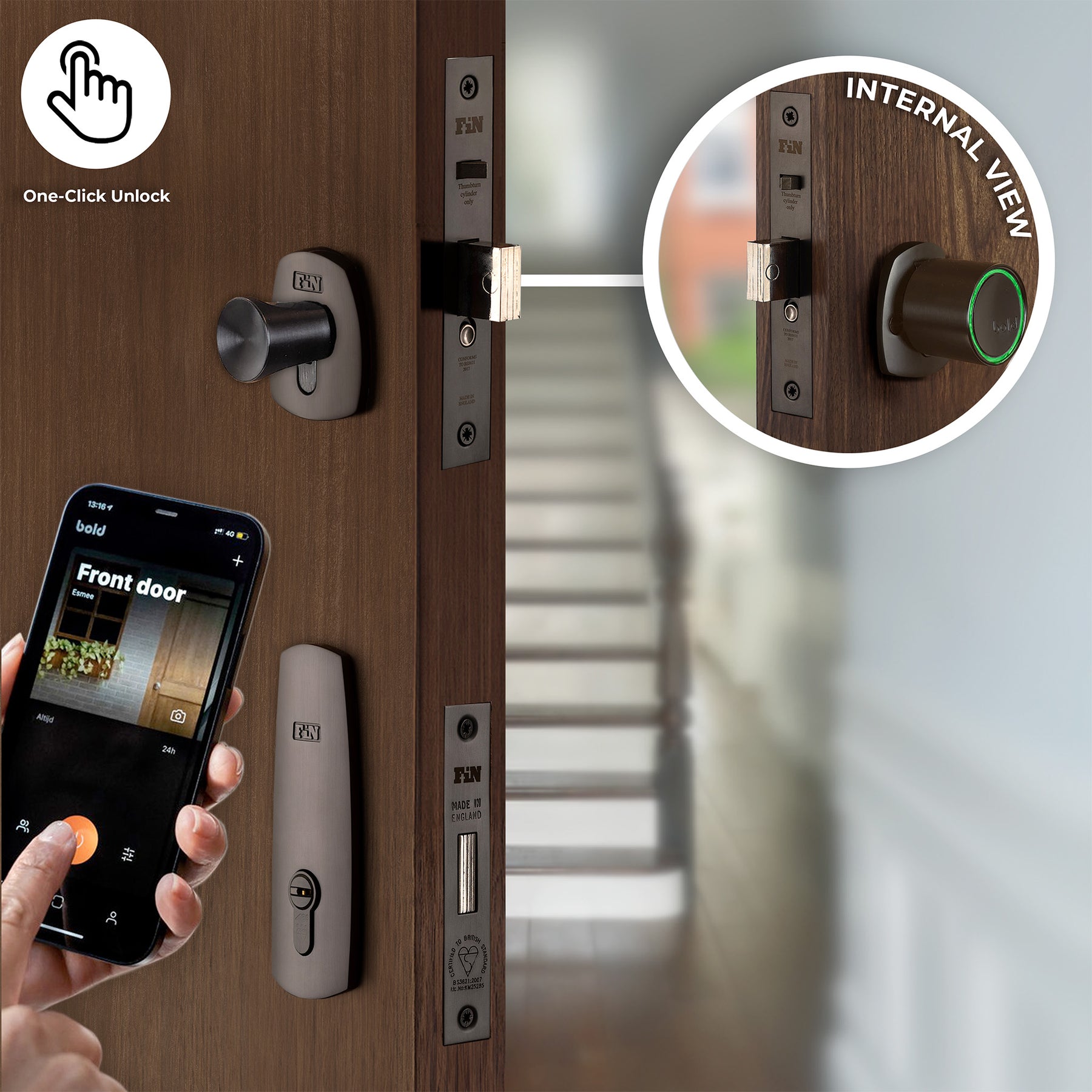 Smart Dual Door Lock Set - Matt Bronze – FinFort Locks