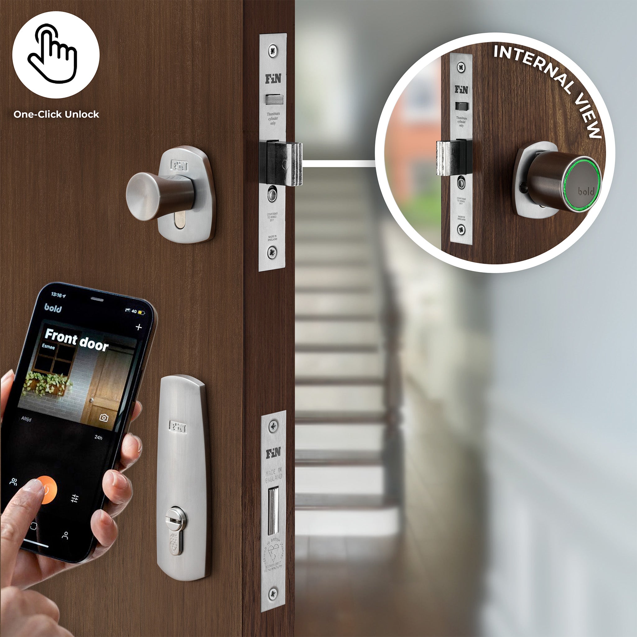 Smart Dual Door Lock Set - Satin Chrome – FinFort Locks