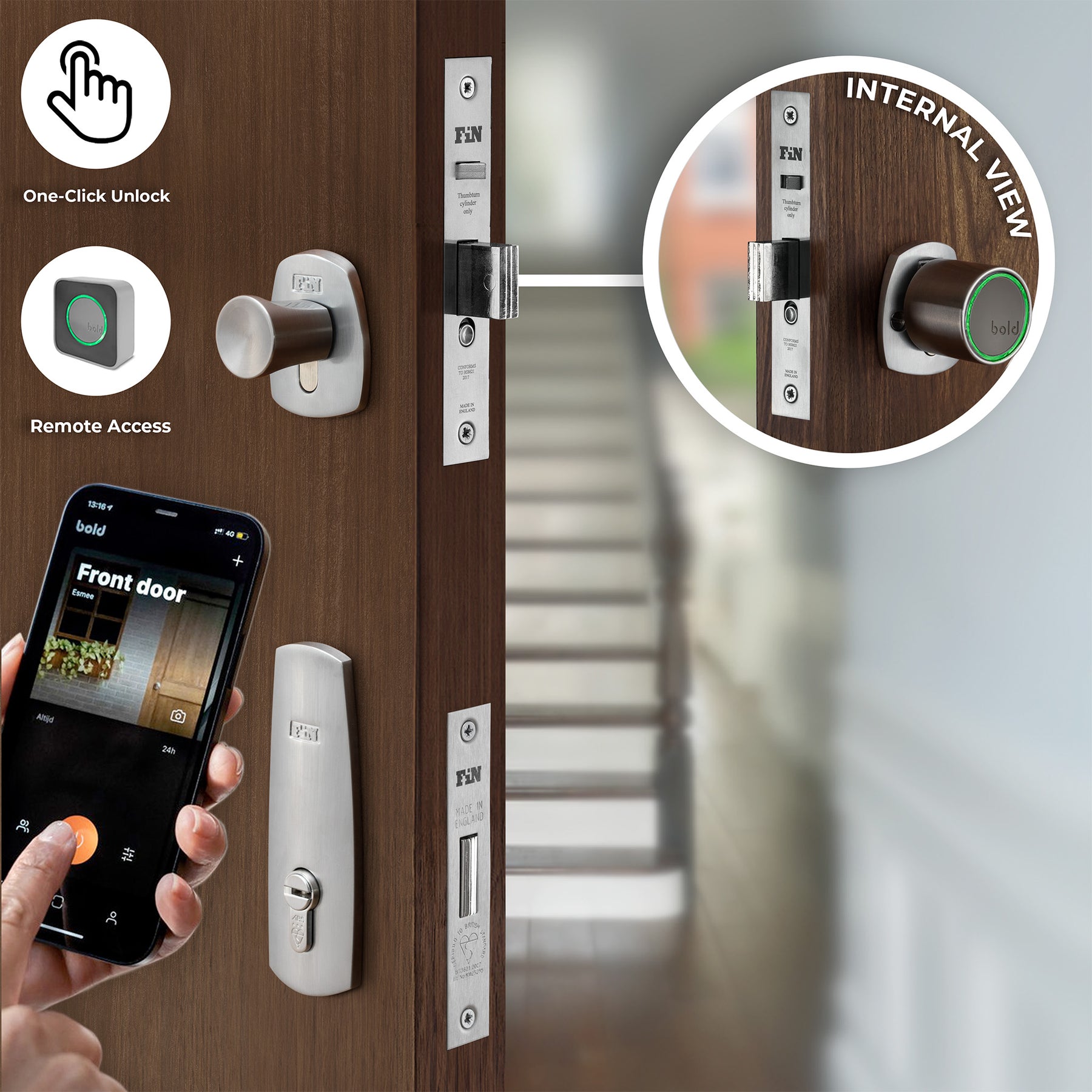 Smart Dual Door Lock Set - Satin Chrome – FinFort Locks