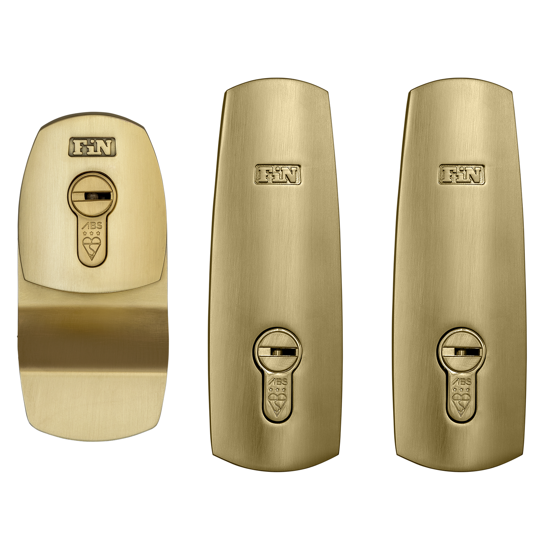 Triple Door Lock Set - Satin Brass – FinFort